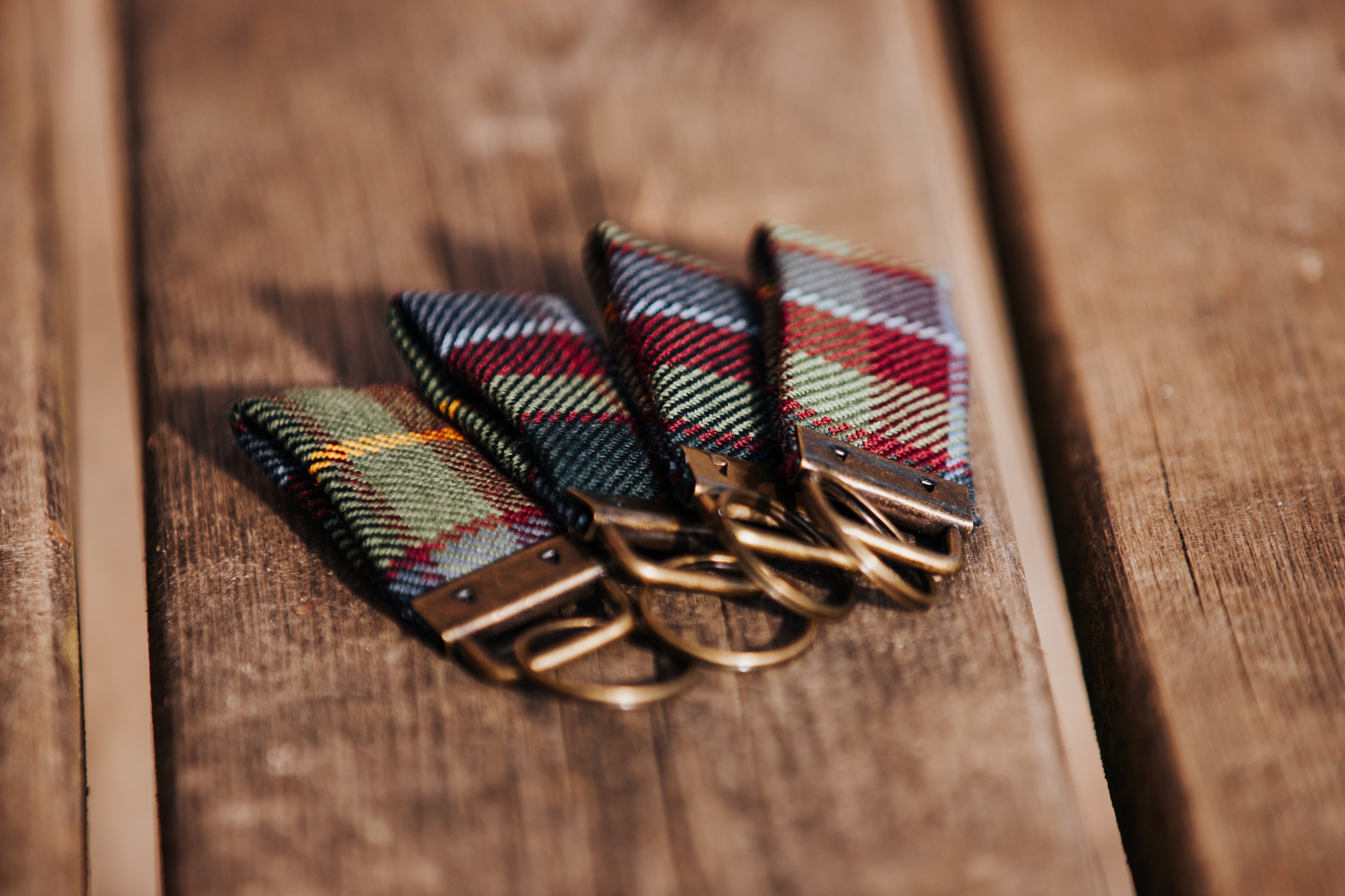 Brass Tartan keyrings
