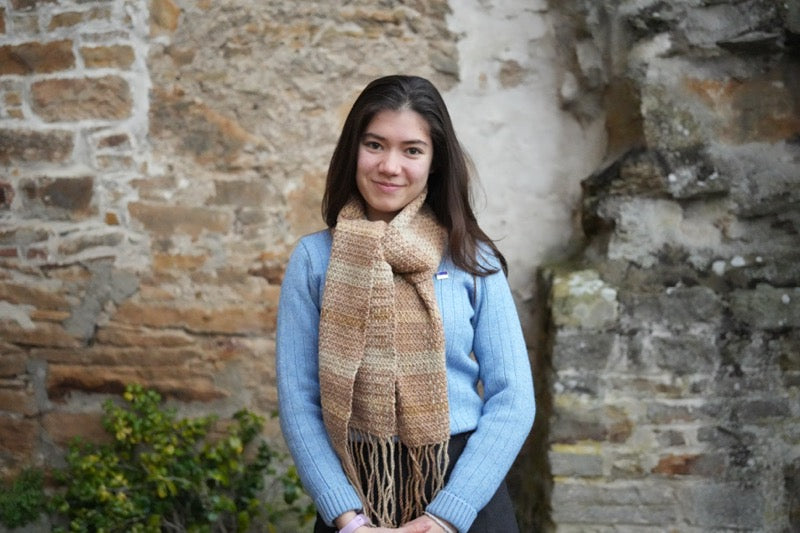 Aran Crochet Scarf